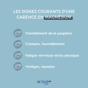 Signes manque de magnesium